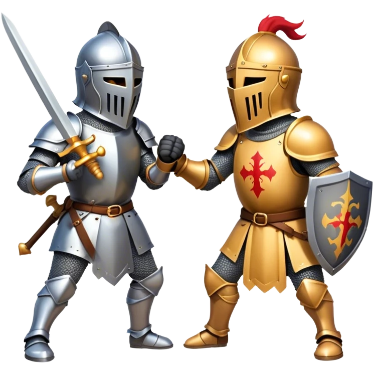 Two knights fighting emoji