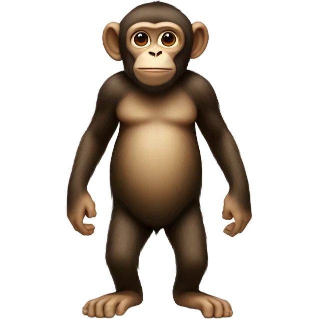 Monkey gigantic human feet emoji