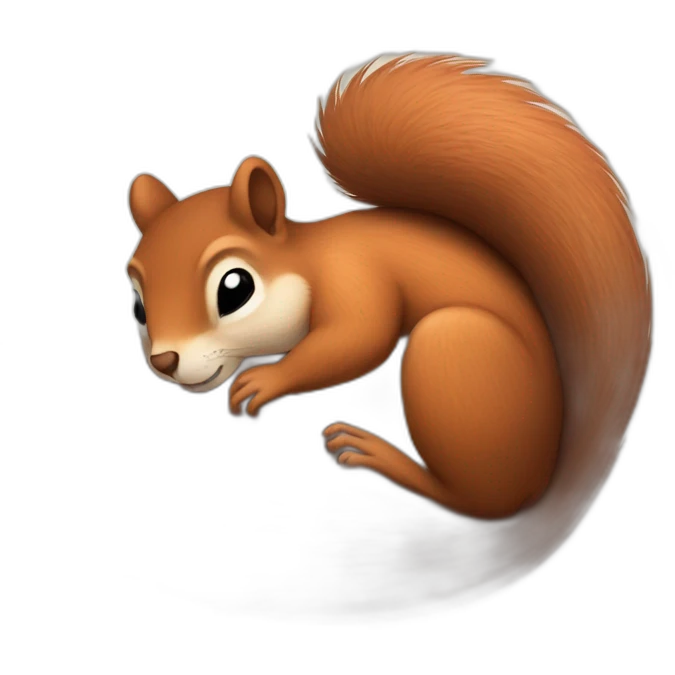 squirrel sleeps hugging a bump emoji