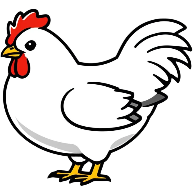 Hen chicken with black bar across (like a fallen police officer) emoji