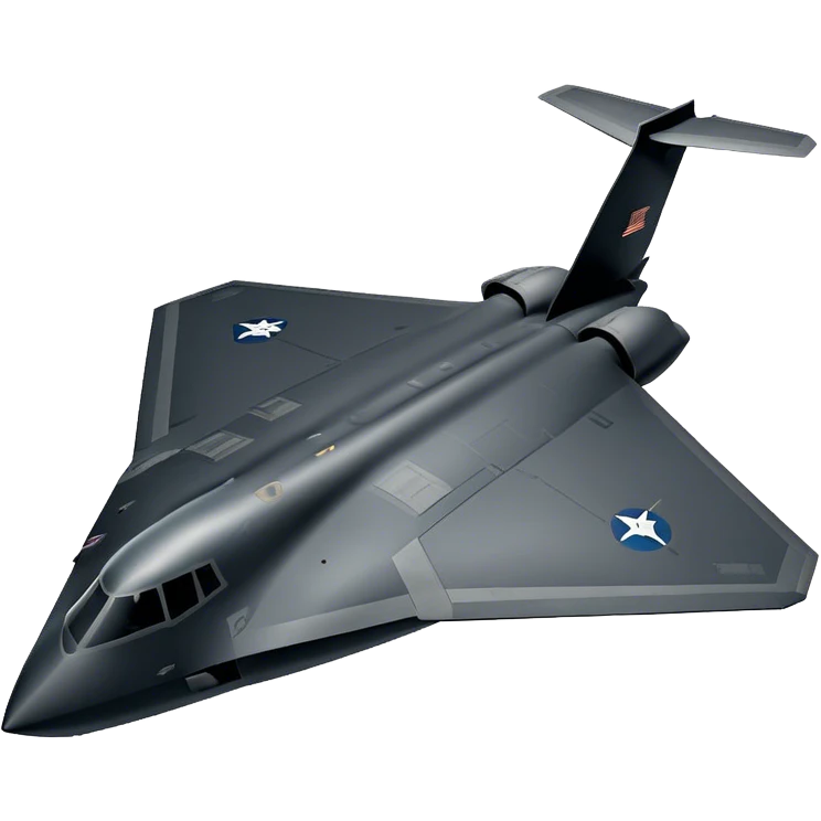 Military Bomber - B-2 Spirit - Northrop Grumman (Model Year: 2021) (Iconic colour: Stealth black) emoji