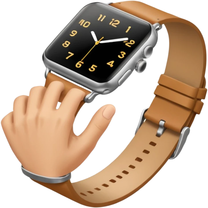 A hand with a watch emoji