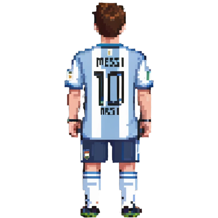 Lionel Messi, famous soccer player with Argentina jersey emoji
