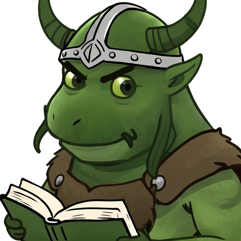 Viking reading a book emoji