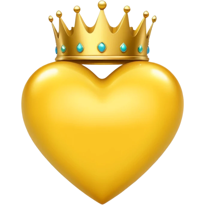 yellow heart with a crown emoji