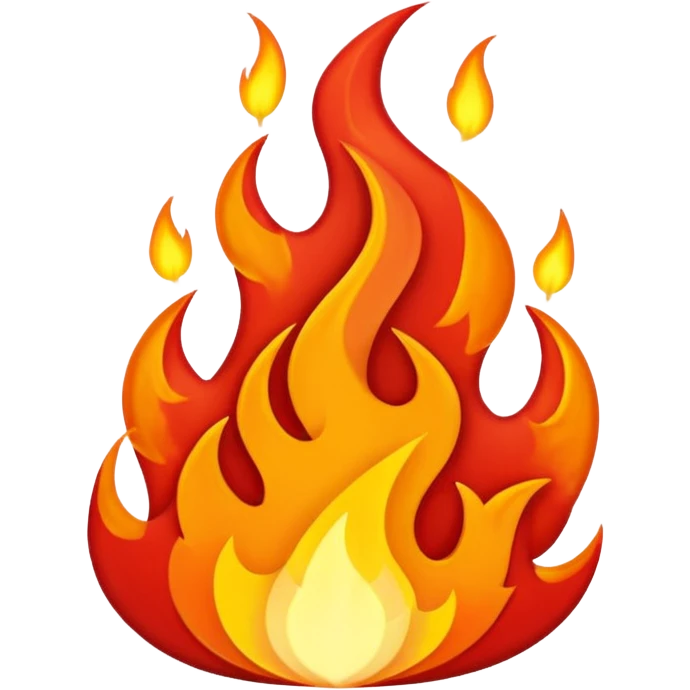 Wicked red flames emoji