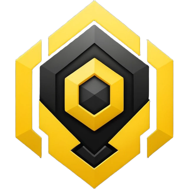 Logo team esport black and yellow emoji