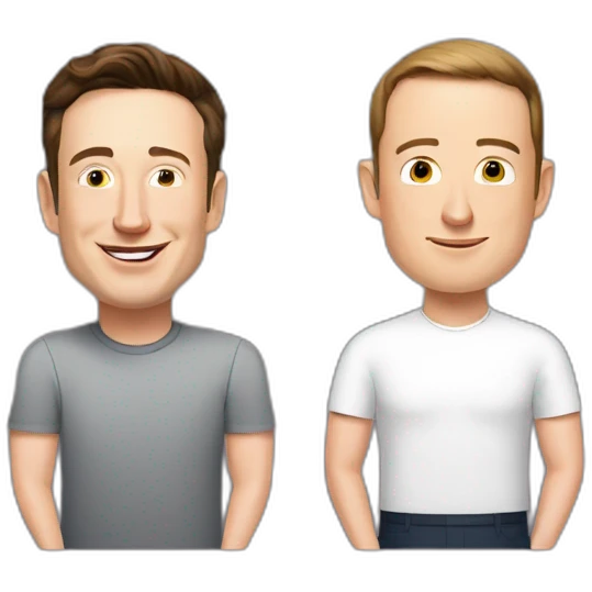 Elon Musk et Mark Zuckerberg emoji