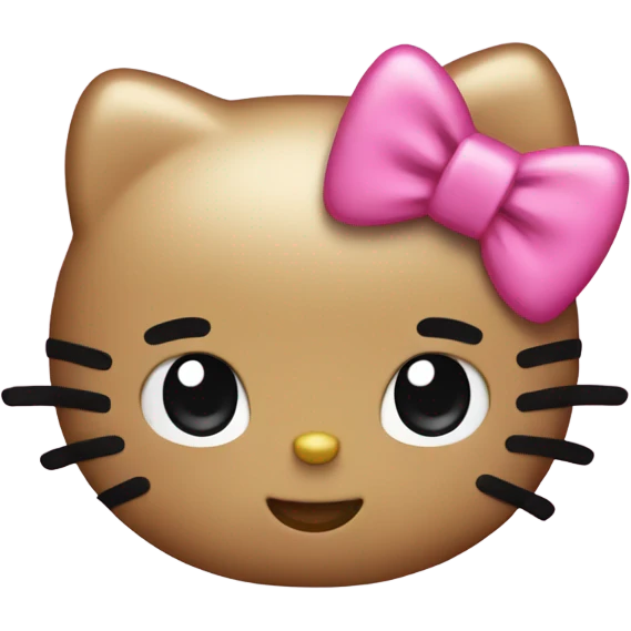 hello kitty with a pink bow  emoji