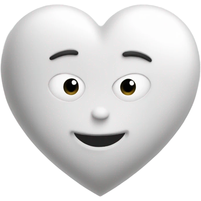 2d white heart emoji emoji