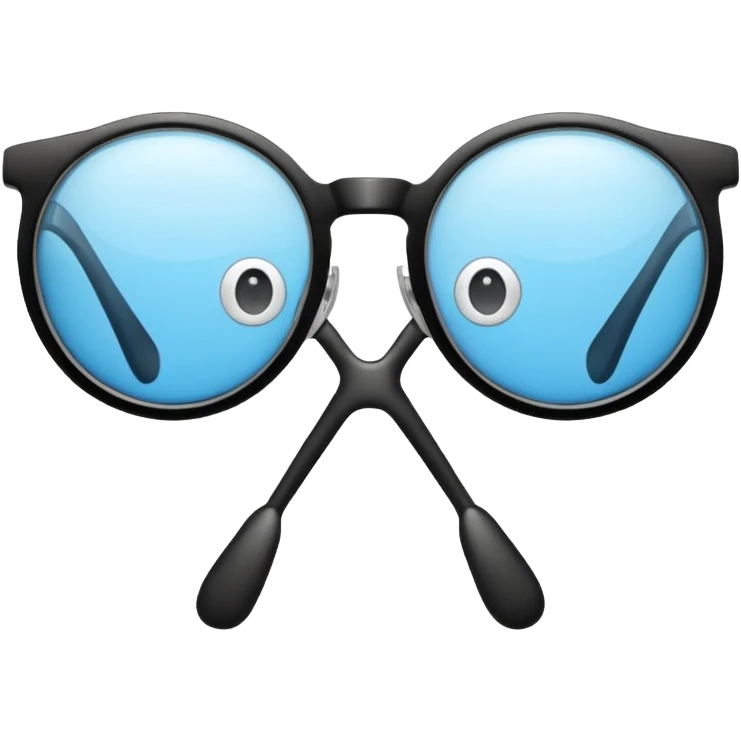 Degli occhiali con delle gambe emoji