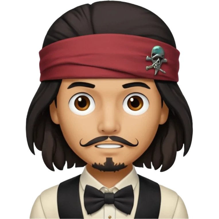 jack sparrow with bowtie emoji