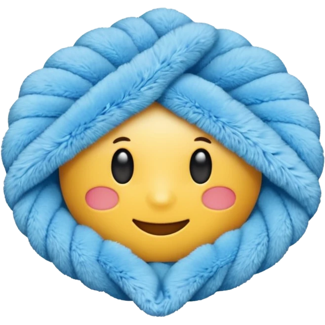 blue microfiber cloth emoji