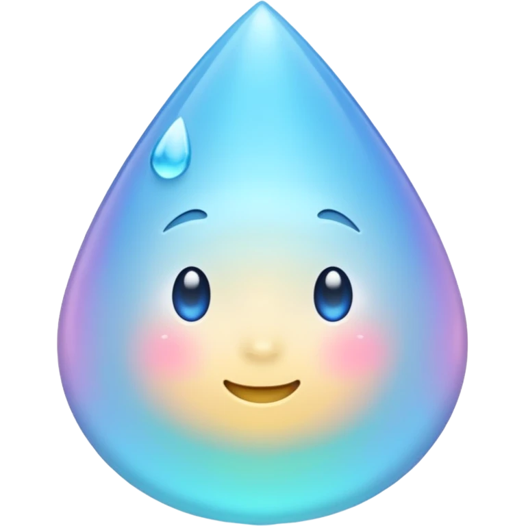 Pastel raindrop emoji