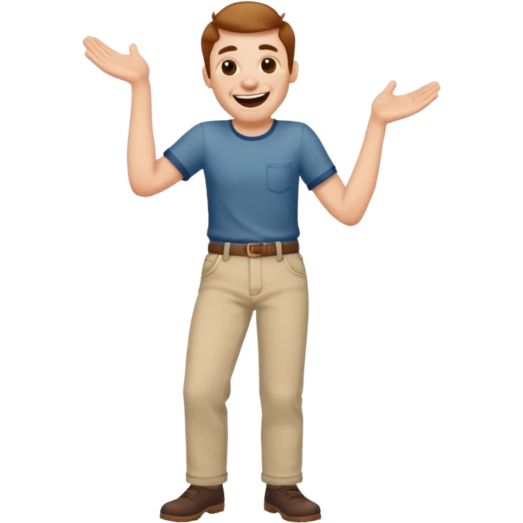 Laughing Man with brown spot on pants emoji