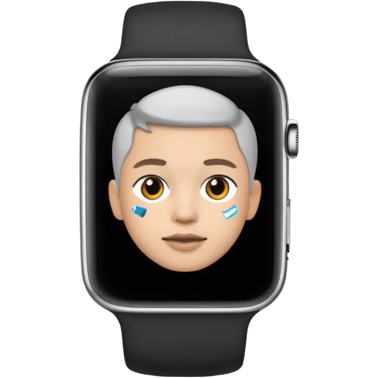 Young person wearing a smartwatch emoji