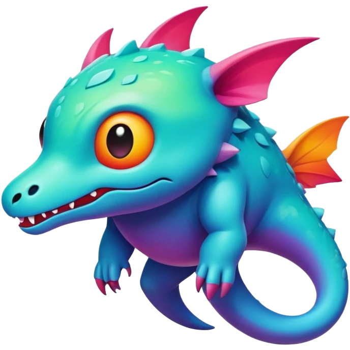 Randomly-colored Fakémon-creature emoji