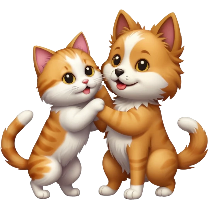 Cat with dog  emoji