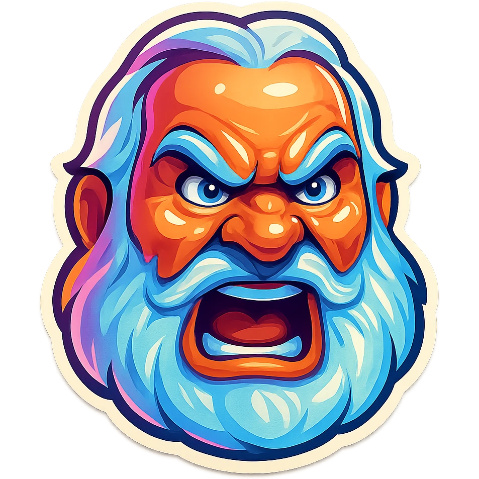 A face displaying an anger emotion. emoji