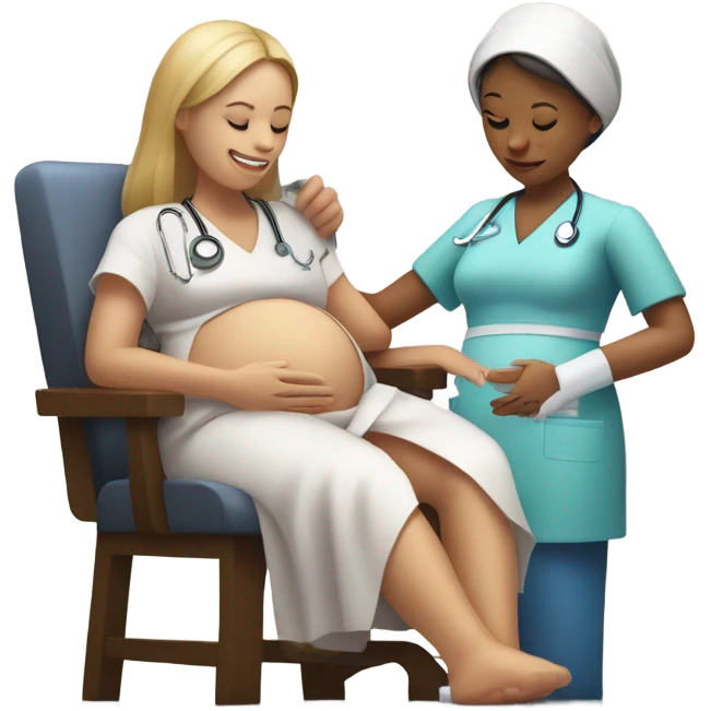 pregnant women having blood drawn emoji