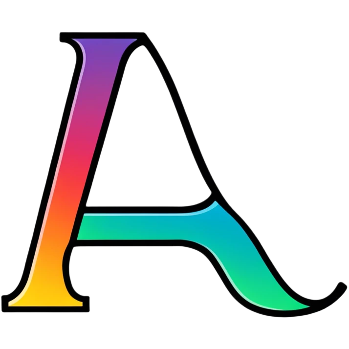 Color-gradient Alphabetical Letter “A” emoji