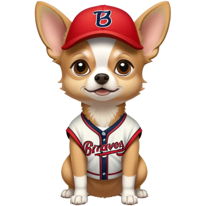 chihuahua in braves outfit emoji