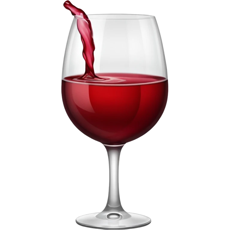 Half full glass of red wine emoji