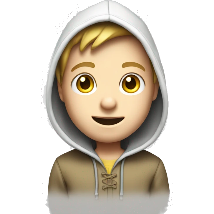 Pinocchio white boy with hoodie emoji
