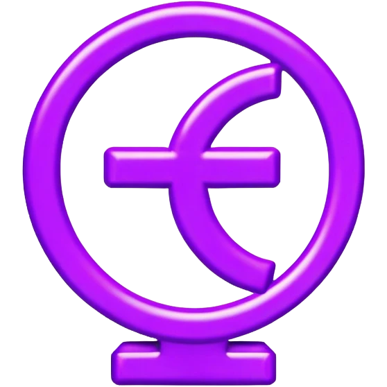 Violet neon sign with the word karma emoji