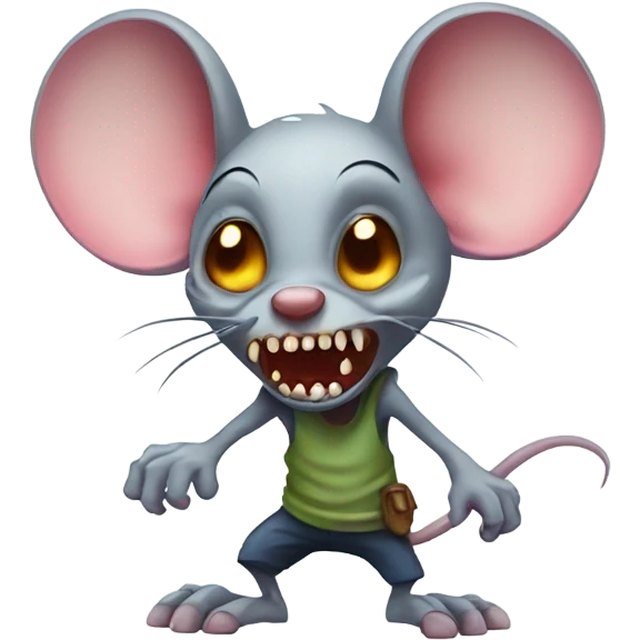 Scary zombie mouse emoji