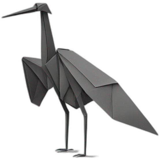 Origami grue emoji