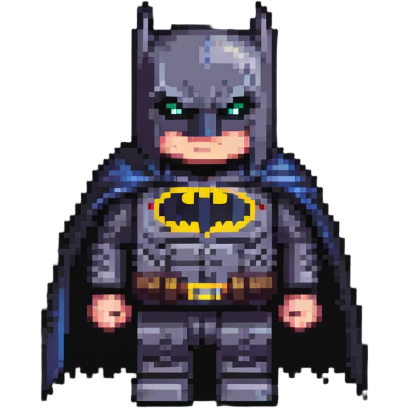 Batman with bat symbol, caped crusader silhouette emoji