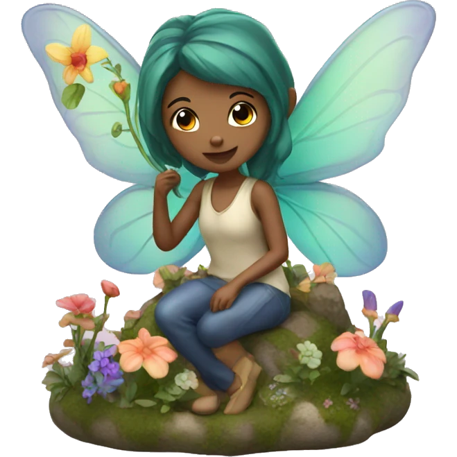 fairy in fairy garden emoji