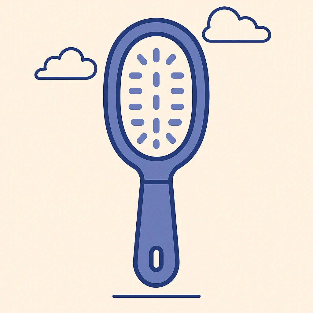 a hairbrush in a modern flat style emoji