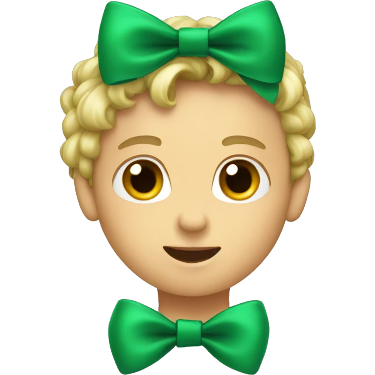 Green bow emoji