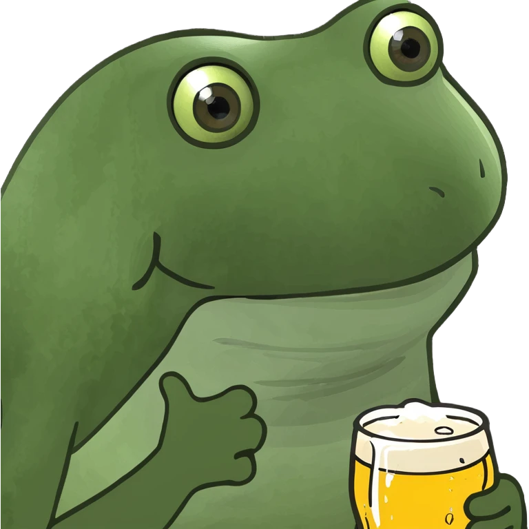 Excited beer emoji