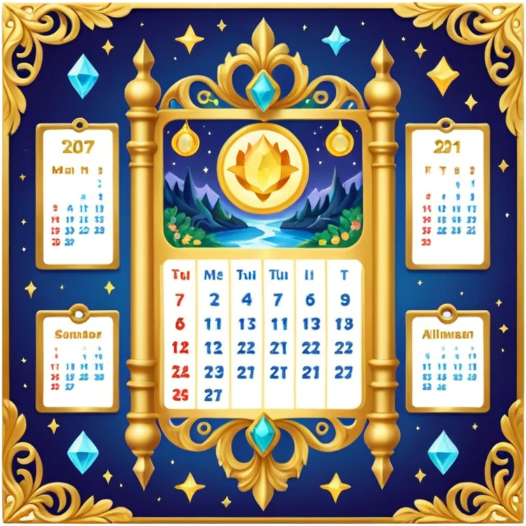 magic fantasy calendar emoji
