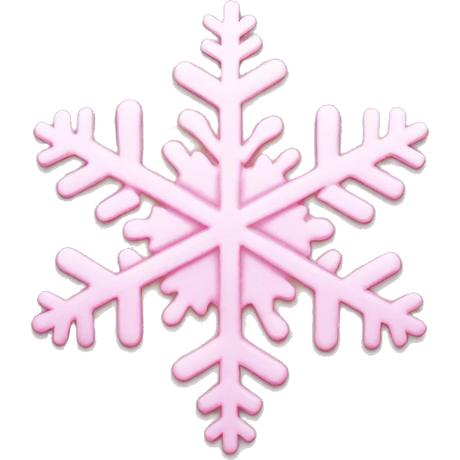 pastel pink snowflake  emoji