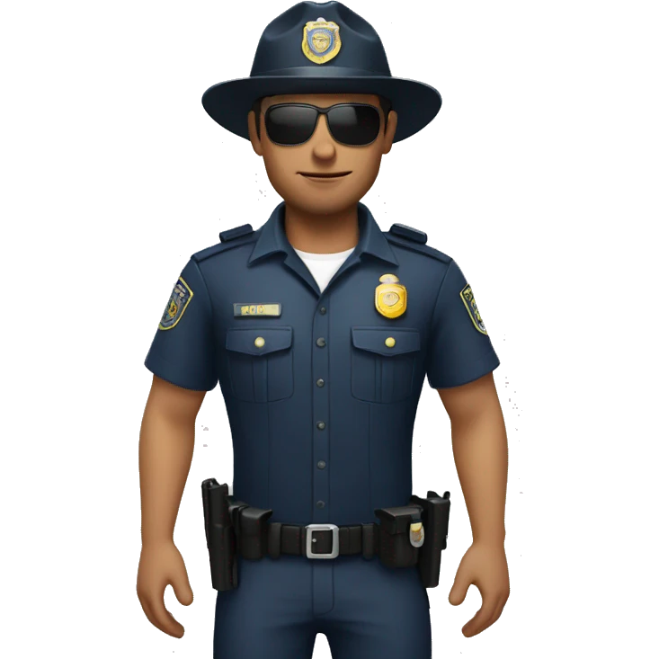 policia con mate y termo emoji