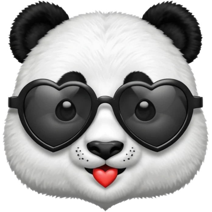 Panda with heart shades glasses emoji