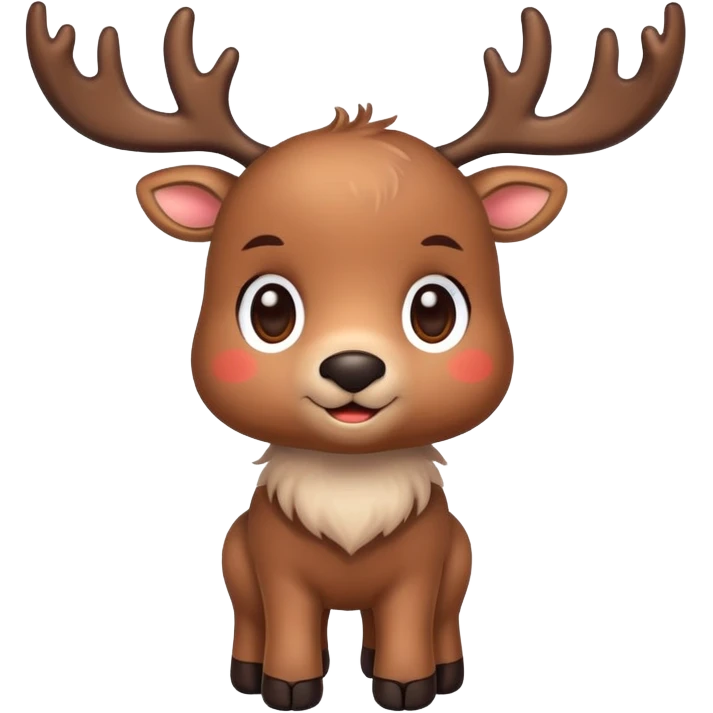 reindeer baby  cute, full body emoji