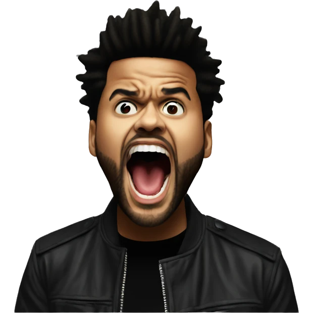 The Weeknd yelling  emoji