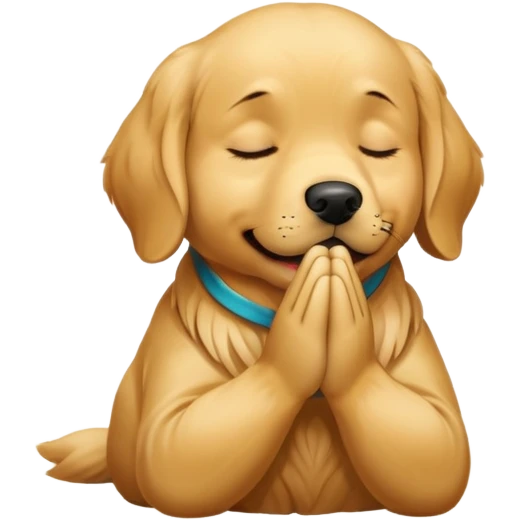 Dog praying  emoji