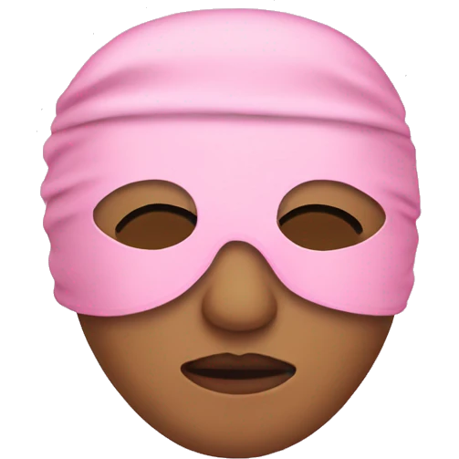 Pink Sleeping mask emoji