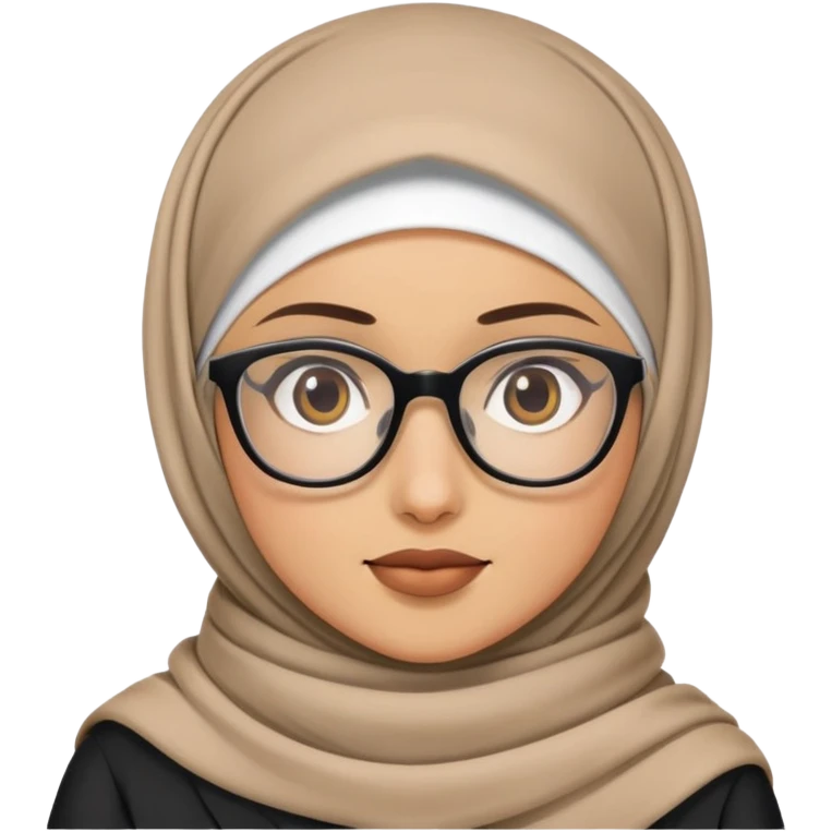 girl wearing a hijab and glasess emoji