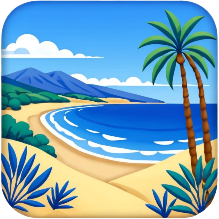 Matisse style BLUE art landscape emoji