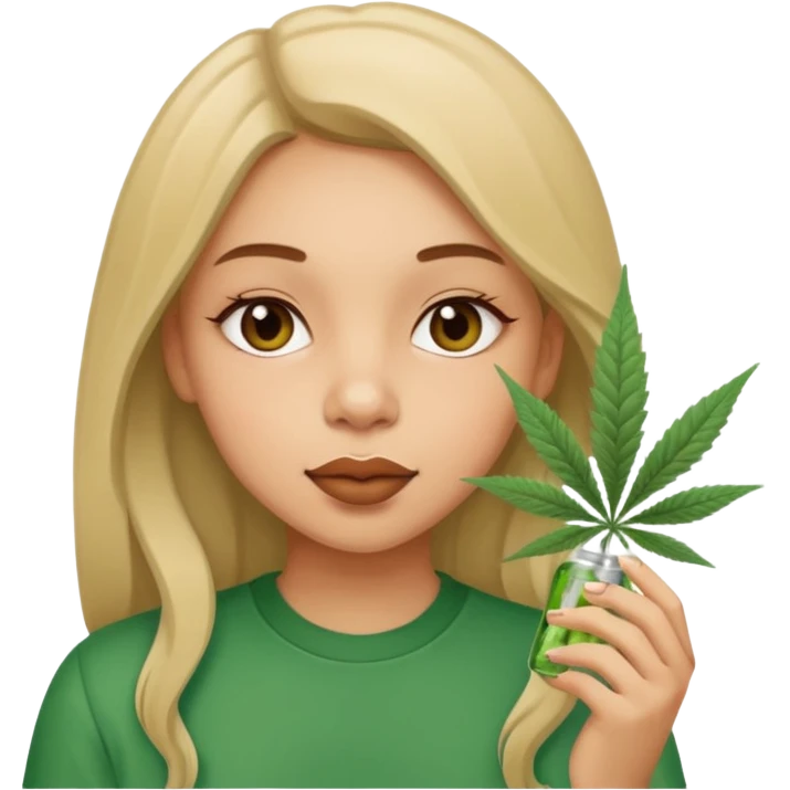 Girl smelling marijuana  emoji