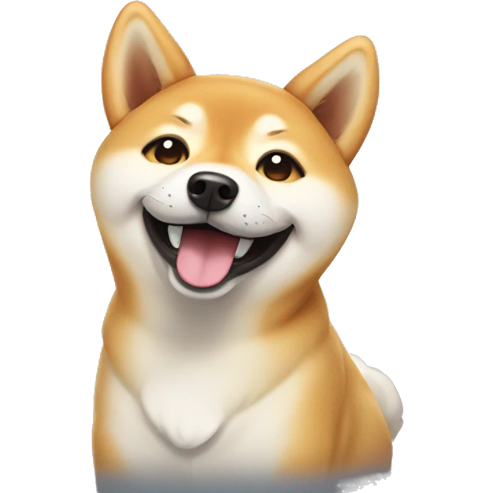 Angel Shiba inu smiling  emoji