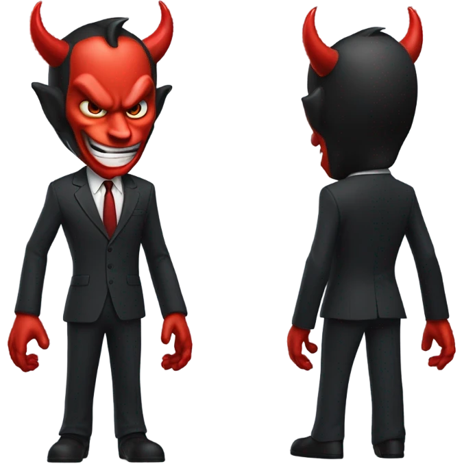 devil evil suit front and back emoji