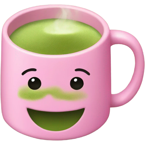Matcha in a pink mug  emoji